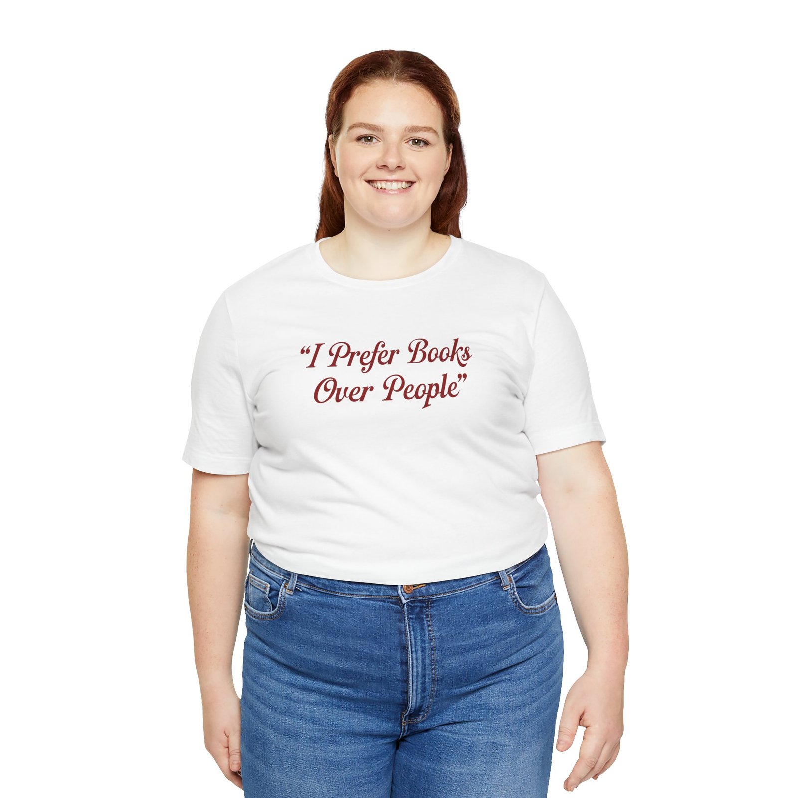 I Prefer Books Over People T-Shirt - Image 3