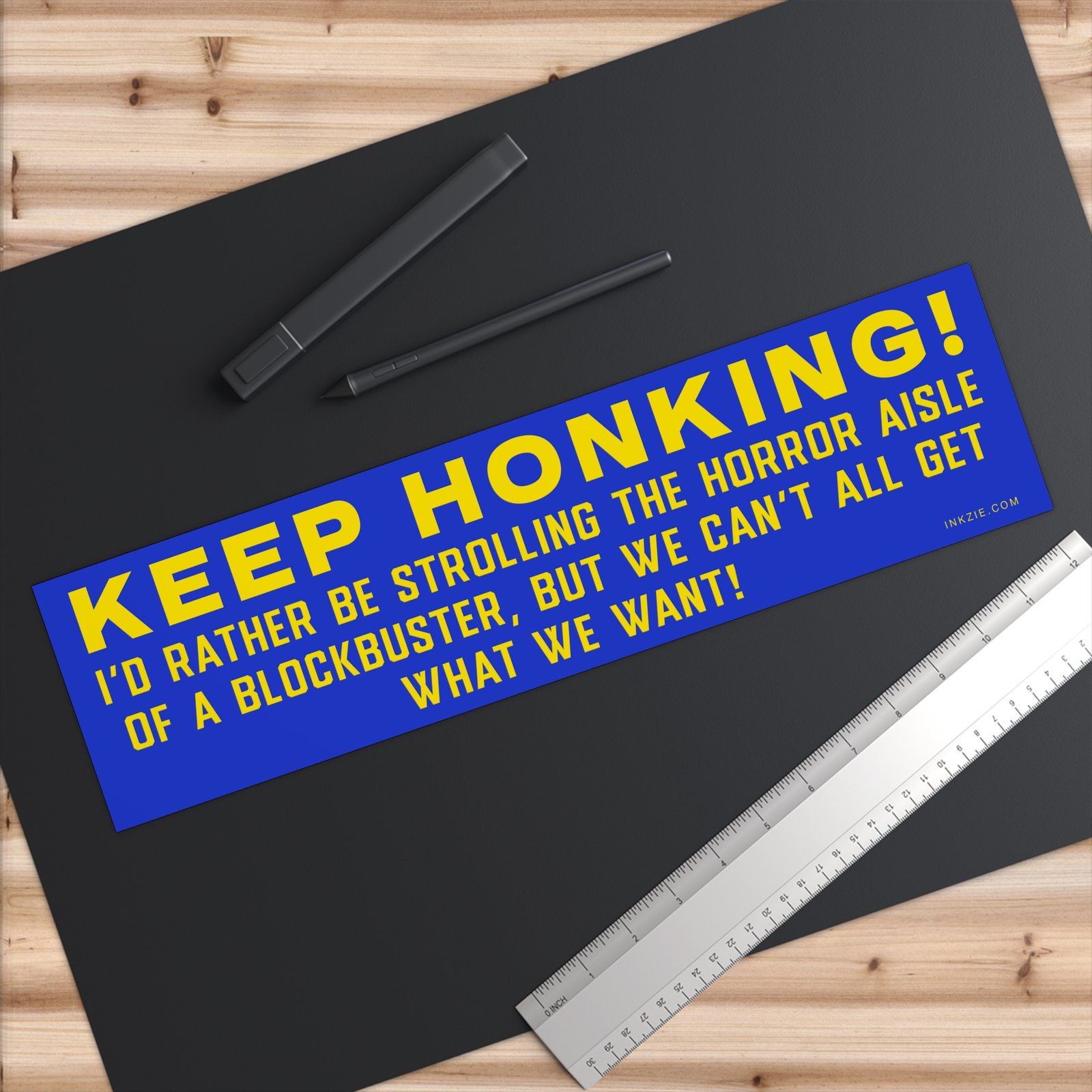 Keep Honking! Blockbuster Horror Aisle Bumper Sticker - Image 6