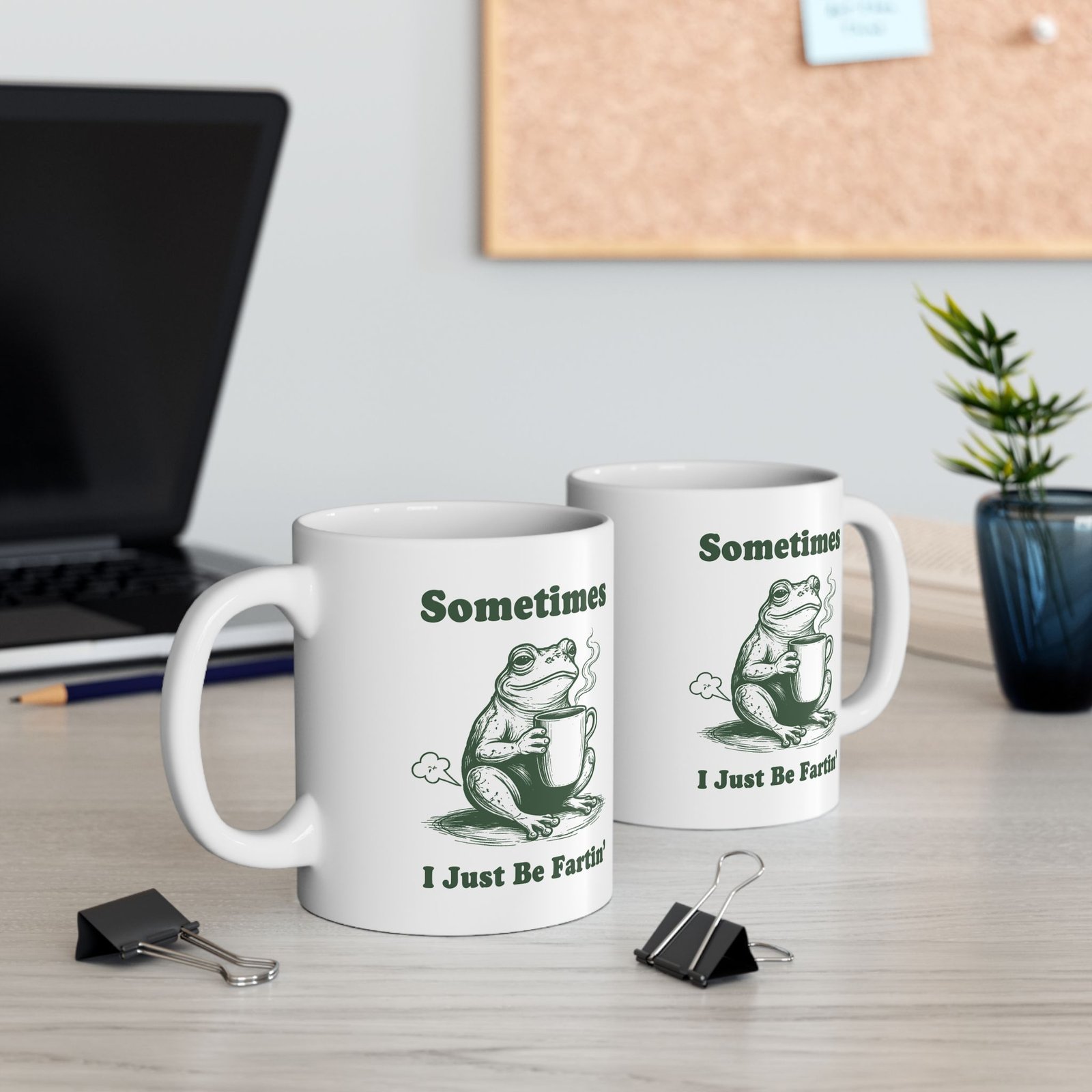 Funny Frog - Sometimes I Just Be Fartin' Mug - Image 3