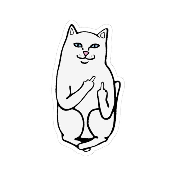 Middle Finger Cat Sticker