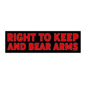 Right to Keep and Bear Arms Bumper Sticker