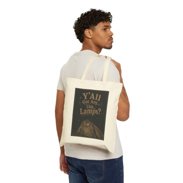 Y’All Got Any… Uhh… Lamps? Moth Meme Cotton Tote Bag